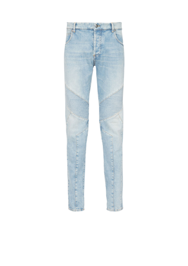 Slim cut eco-designed denim cotton jeans