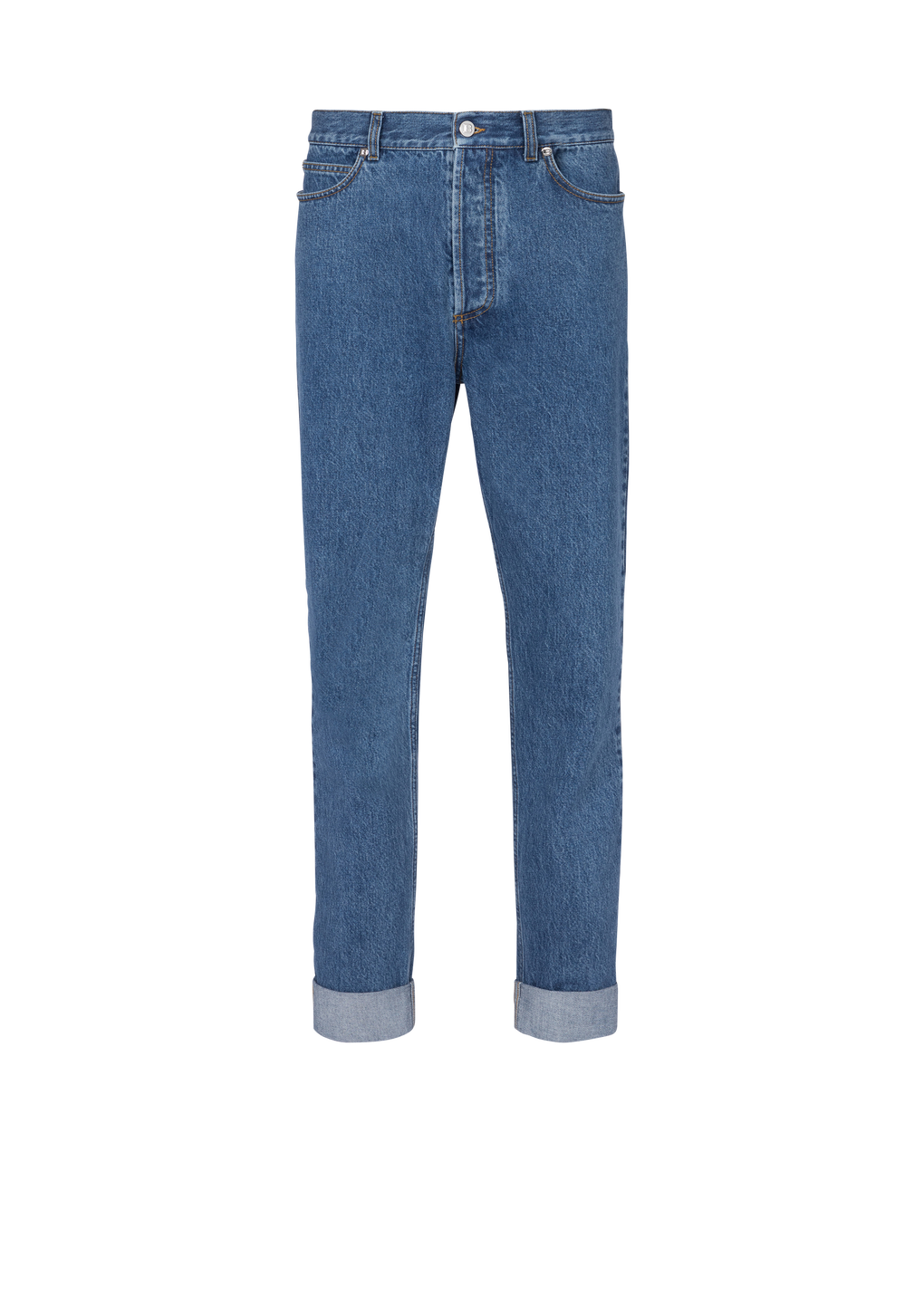 Balmain x Stranger Things - Straight jeans with hems, blue, hi-res