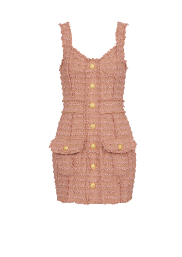 Tweed dress with straps