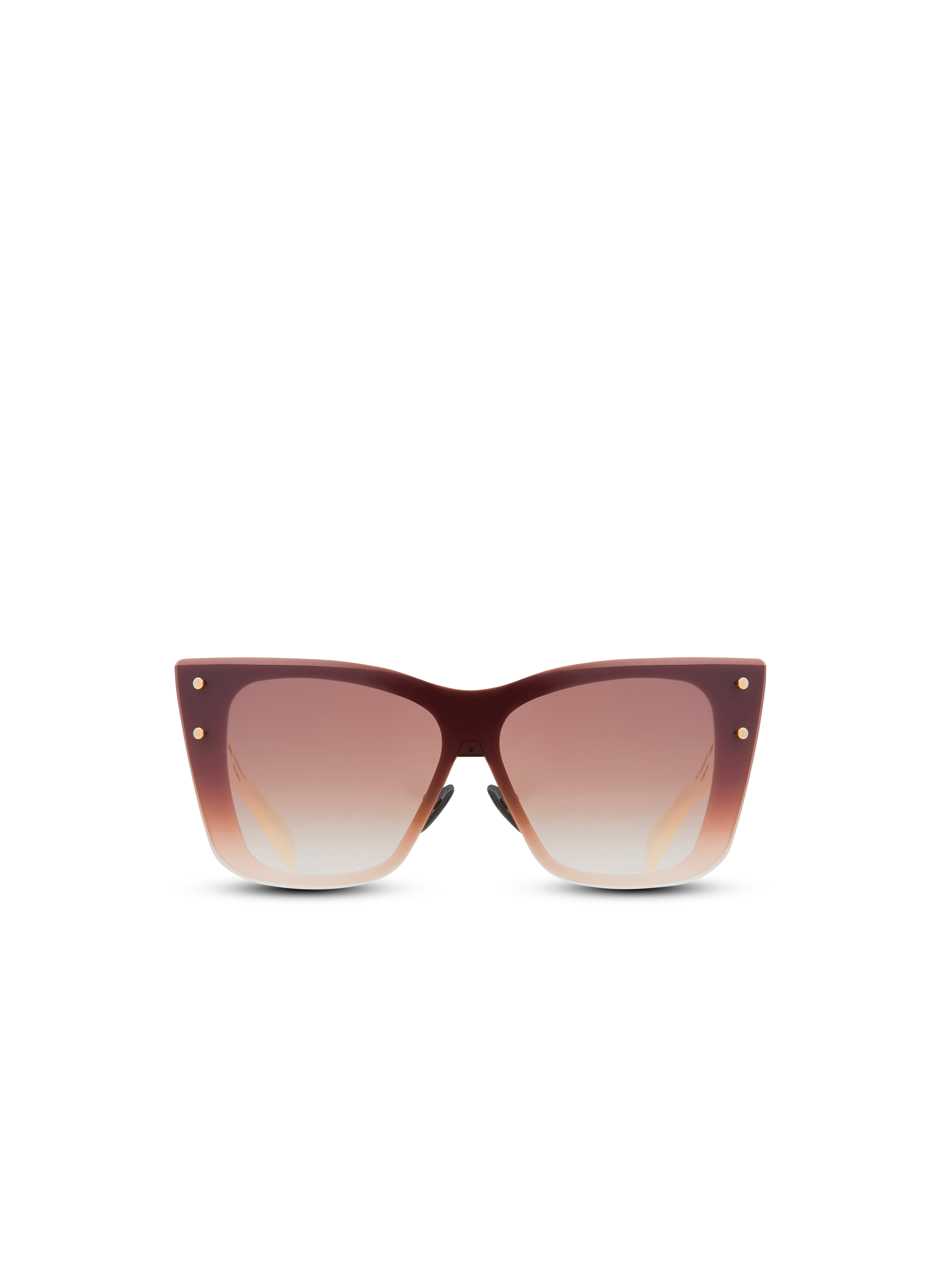 Tortoiseshell-effect titanium Armour sunglasses, white